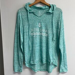 OUTER BANKS NC LIGHTWEIGHT HOODIE TOP - LARGE
